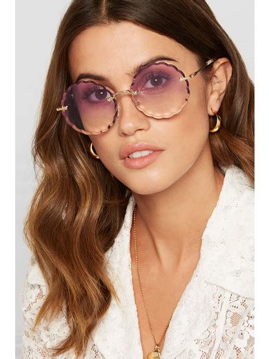 chloe rosie|Rosie Round Scalloped Sunglasses .